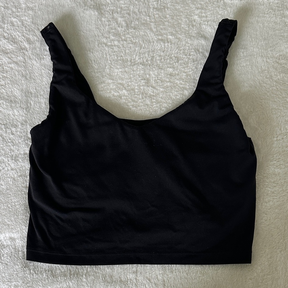 Aerie Crop Black Sleeveless Crop Tank Top